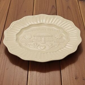 ♥️5/$25 Vintage Siena By Godinger Home is Where the Heart Is Porcelain Platter